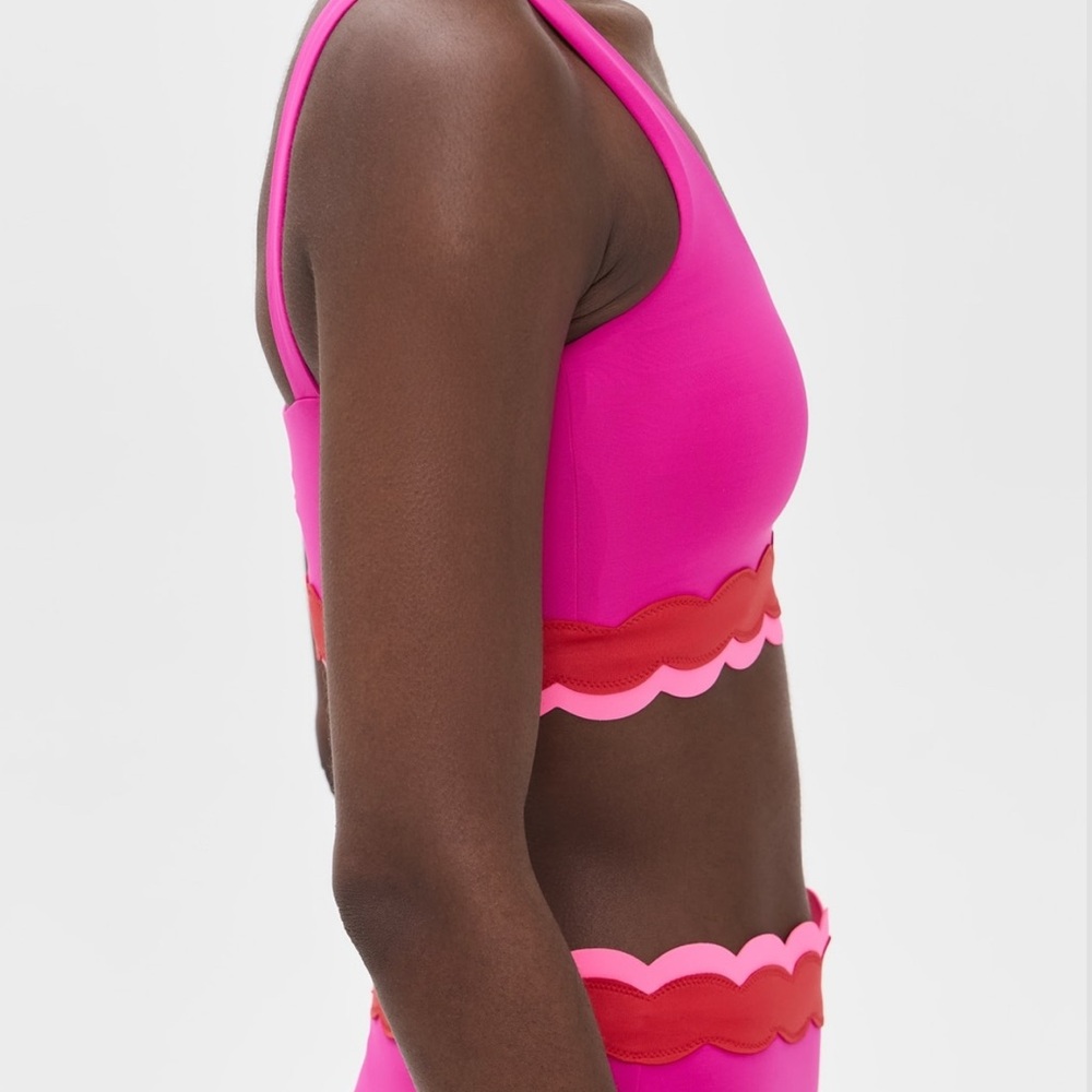 Beach Riot Marin - Vibrant Pink Bikini with Red Accents - Picture 6 of 6